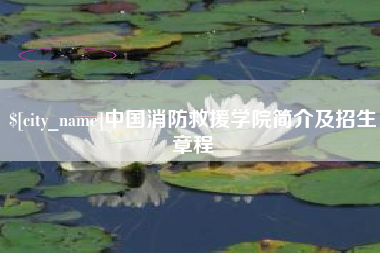 安阳中国消防救援学院简介及招生章程