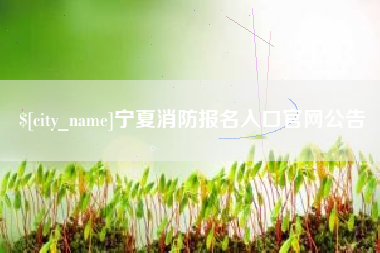 安阳宁夏消防报名入口官网公告