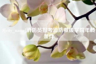 安阳消防员报考消防救援学院年龄条件