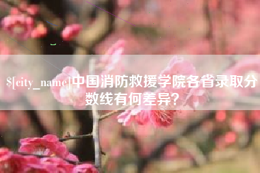 安阳中国消防救援学院各省录取分数线有何差异？