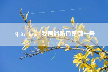 安阳我国消防日是哪一号