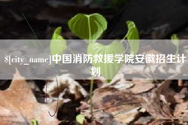安阳中国消防救援学院安徽招生计划