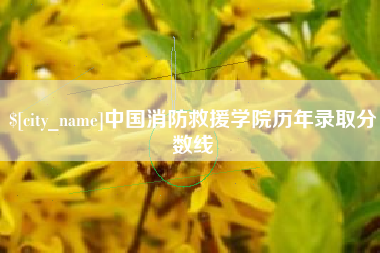 安阳中国消防救援学院历年录取分数线