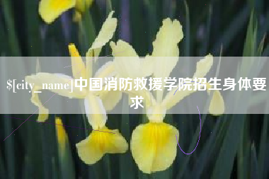 安阳中国消防救援学院招生身体要求