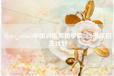 安阳中国消防救援学院2020浙江招生计划