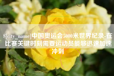 安阳中国奥运会5000米世界纪录-在比赛关键时刻需要运动员能够迅速加速冲刺
