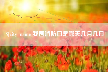 安阳我国消防日是哪天几月几日