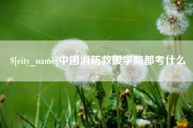 安阳中国消防救援学院都考什么
