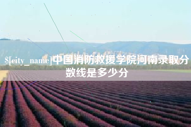 安阳中国消防救援学院河南录取分数线是多少分