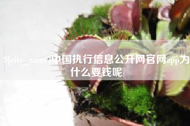 安阳中国执行信息公开网官网app为什么要钱呢